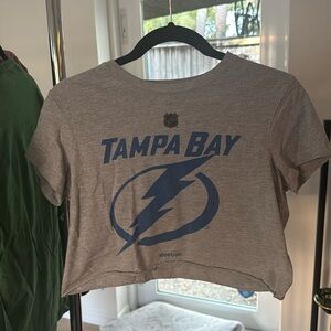 Tampa Bay Lightning NHL Reebok Crop Top Tee - Size S